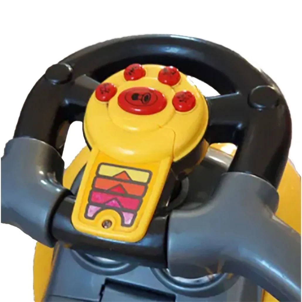 Baby Mix Dětské odrážedlo s vodící tyčí 3v1  Mega Car modré