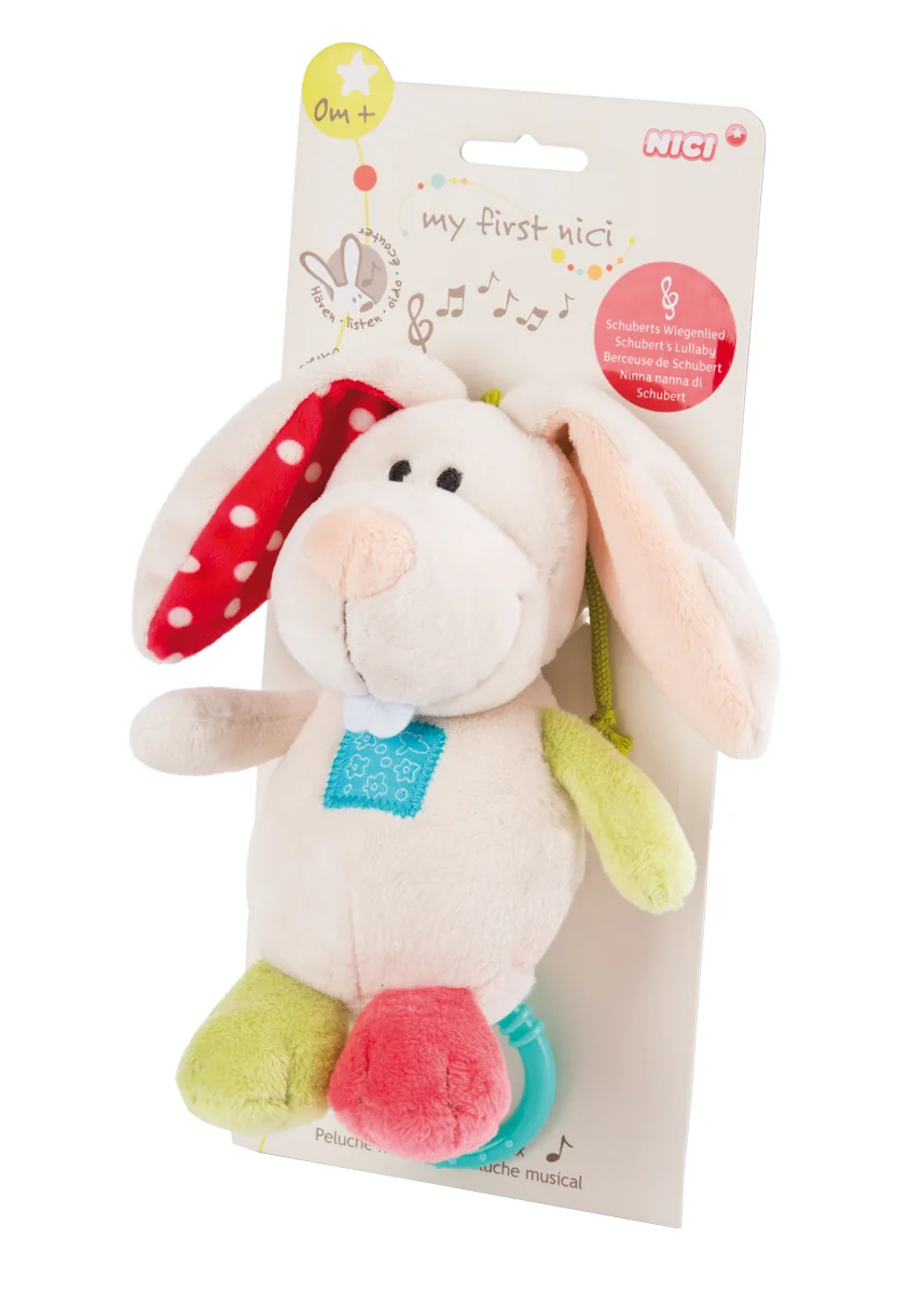 Nici Plyš Králíček na zavěšení s hracím strojkem, 18cm