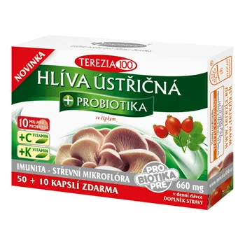 Terezia Hlíva ústřičná s lactobacily + vitamin C 50+10 tobolek