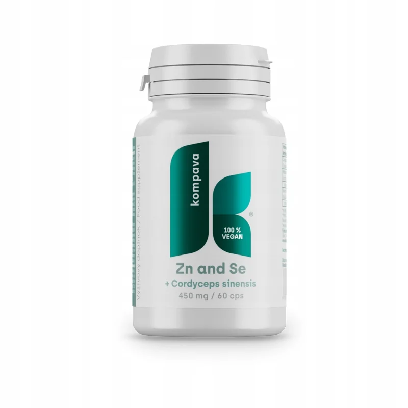KOMPAVA Zinek a selen CORDYCEPS SINENSIS 450 mg / 60kapslí 