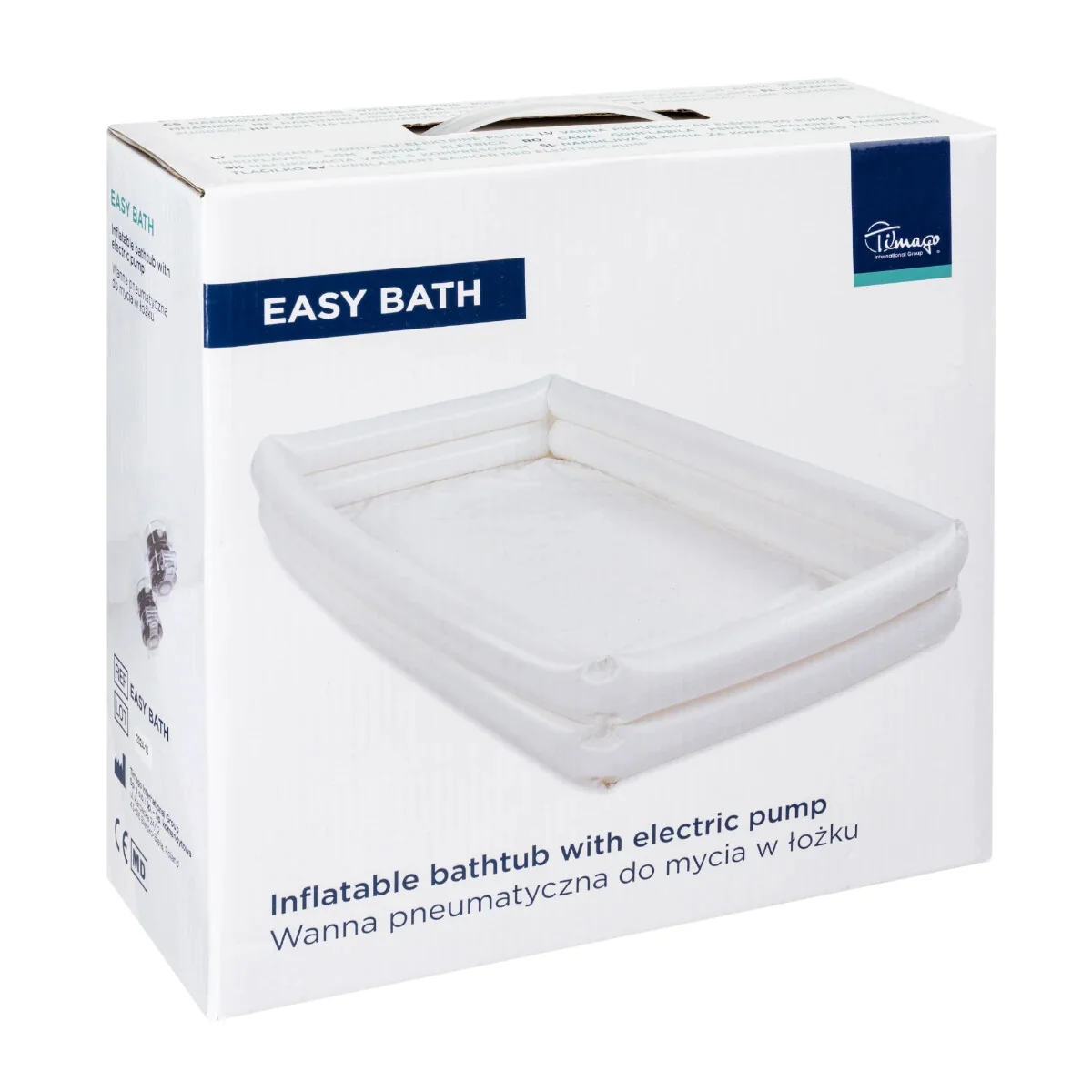TIMAGO Nafukovací vana pro mytí v posteli EASY BATH - sada
