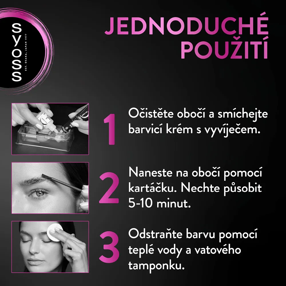Syoss Brow Tint barva na obočí tmavě hnědá 17 ml