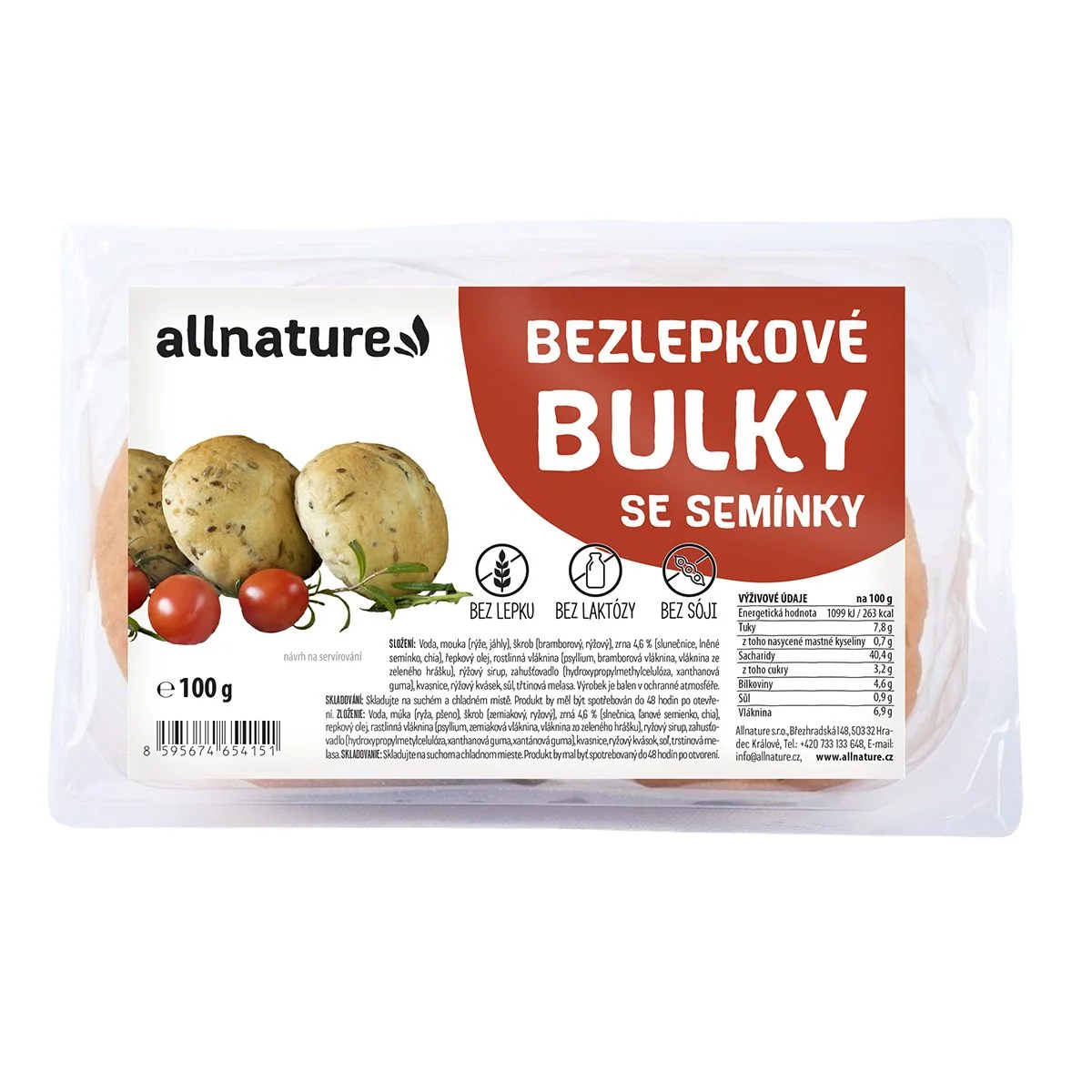 Allnature Bezlepkové bulky se semínky 100 g
