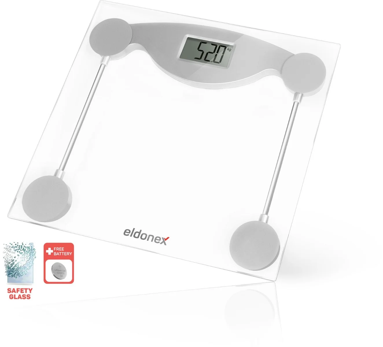 Eldonex BodyFit digitální osobní váha stříbrná