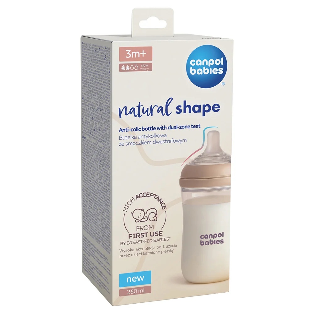 Canpol babies Natural Shape Antikoliková lahev 260 ml
