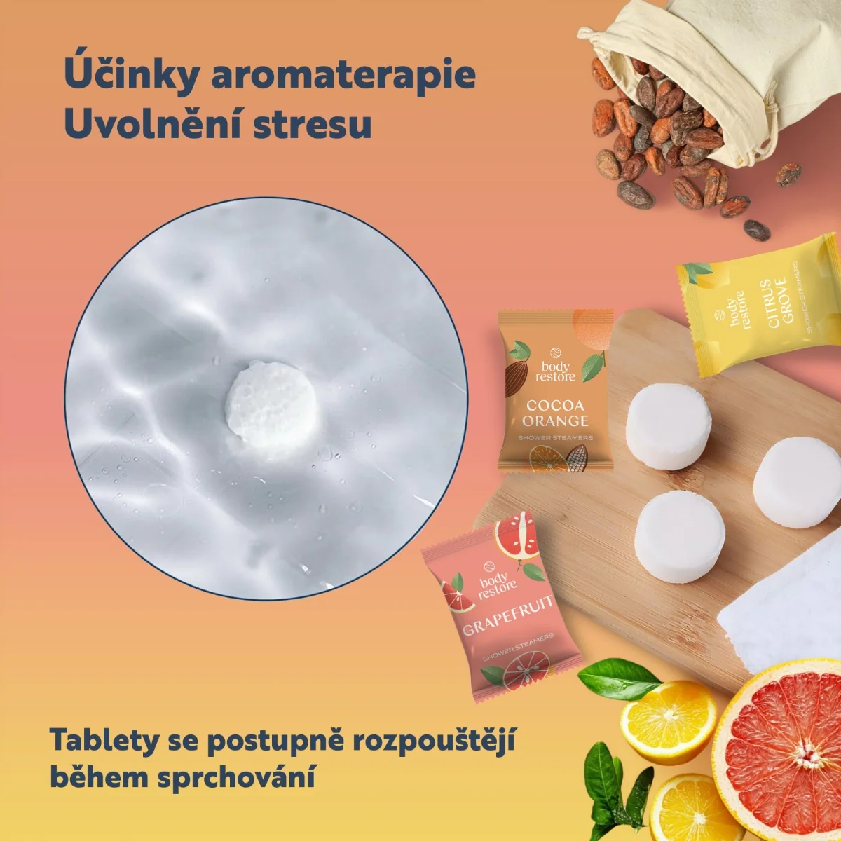 Body Restore Aromatické tablety do sprchy citrusy 15 ks