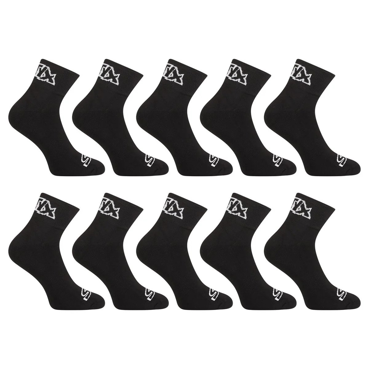 Styx 10PACK ponožky kotníkové černé (10HK960) L