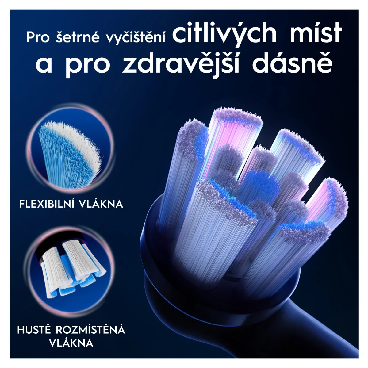 Oral-B iO Series Gentle Care kartáčkové hlavy 4 ks černé