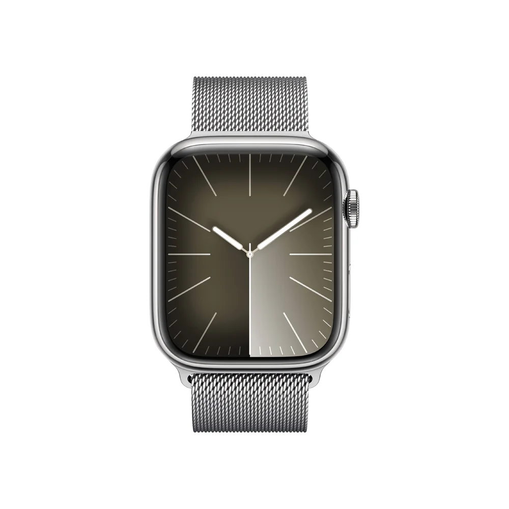 Apple Watch S9 Cellular 45 mm Milanese loop smart hodinky Silver