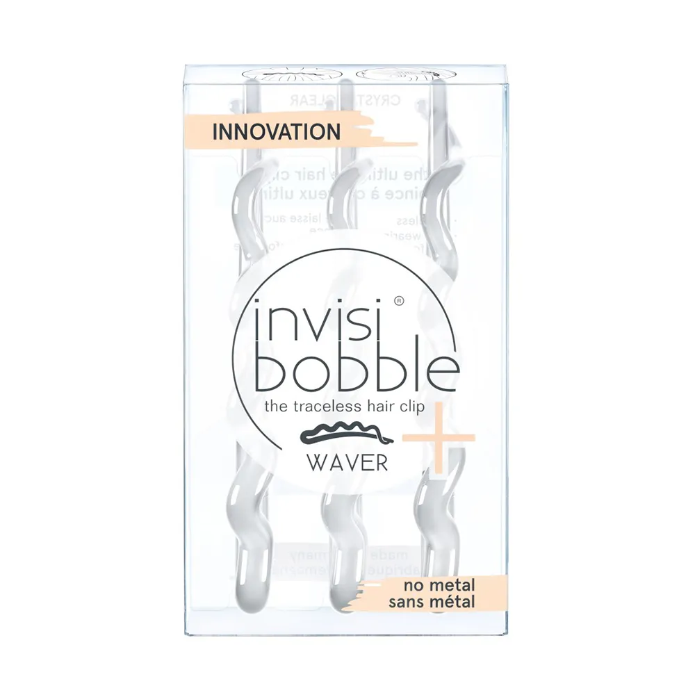 Invisibobble WAVER PLUS Crystal Clear vlasový doplněk 3 ks