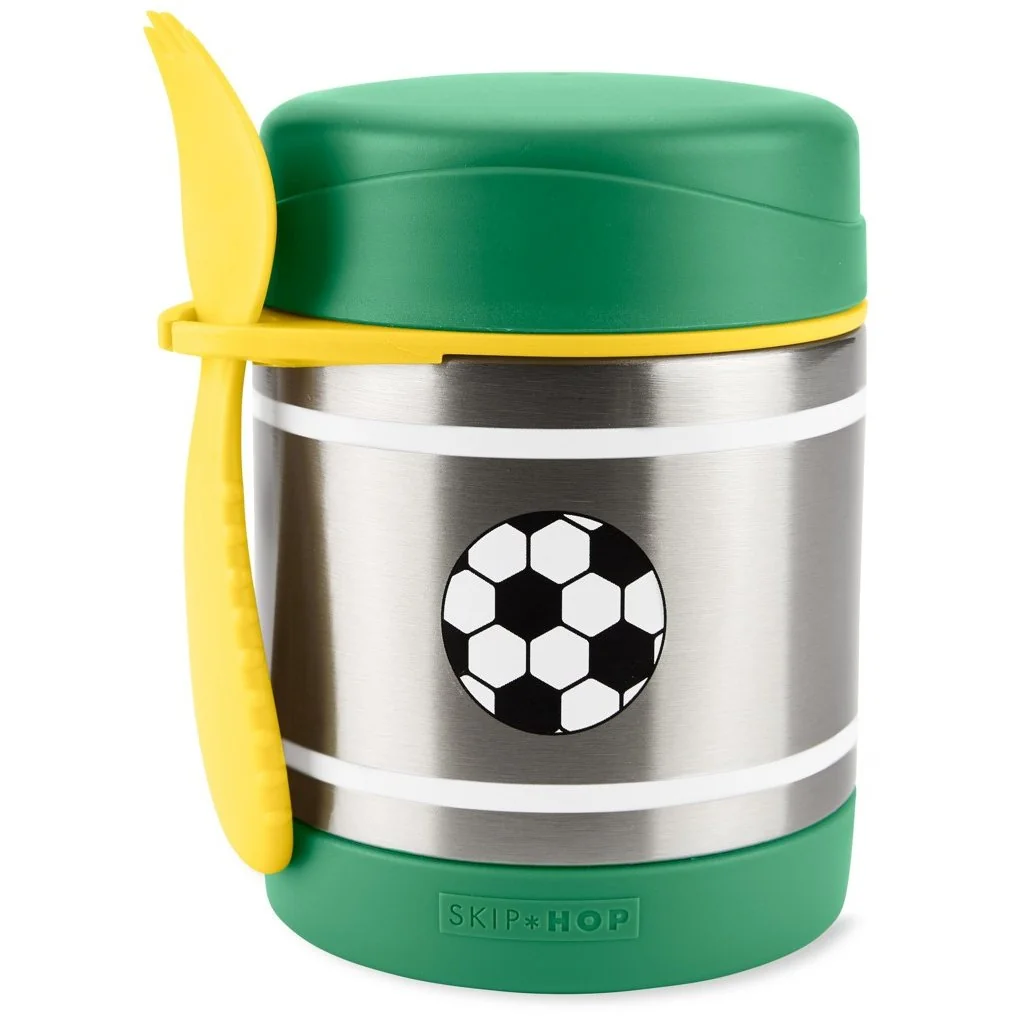 SKIP HOP Spark Style Termoska na jídlo se lžičkou/vidličkou Fotbal 325 ml, 3r+ 