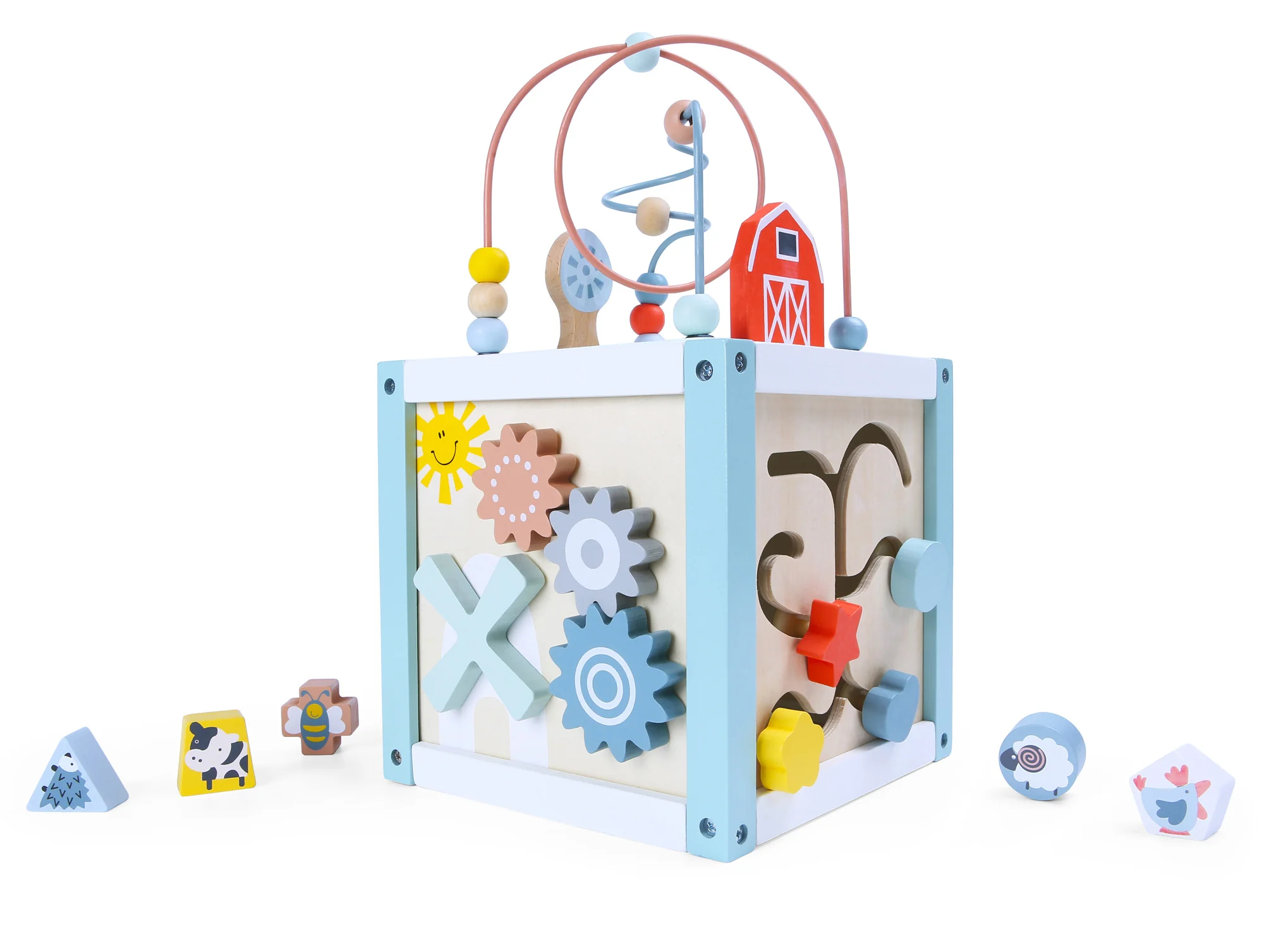 Zopa Dřevěná aktivity kostka (20 cm)