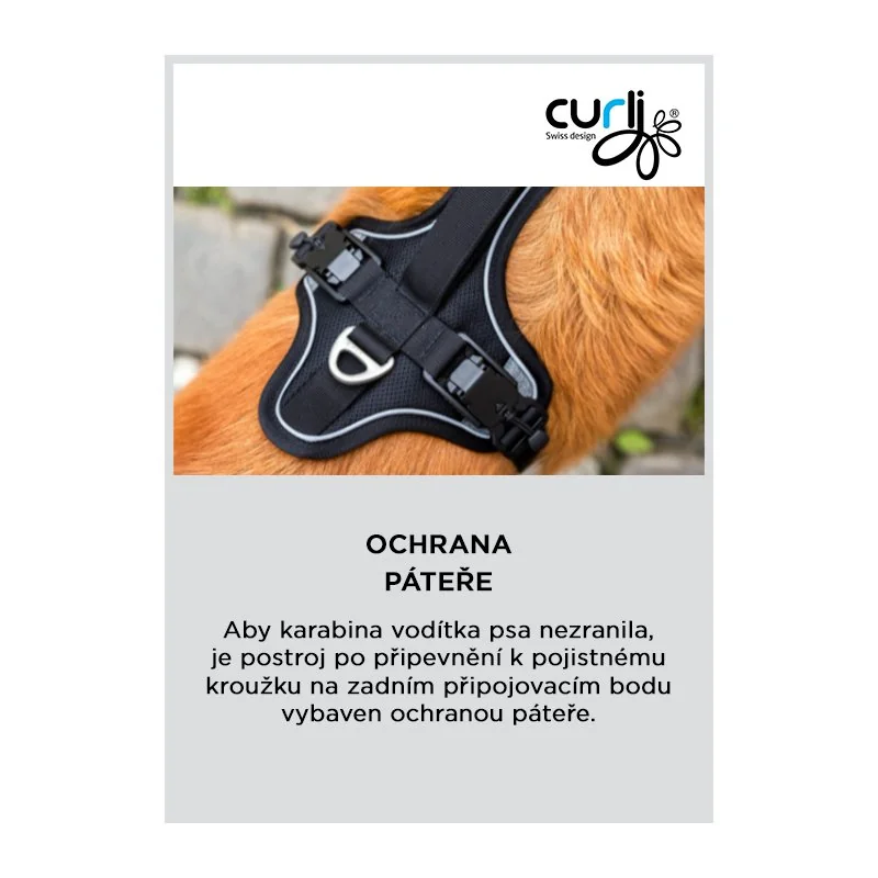 Curli Postroj pro psy Belka Black XL , 30-45 kg