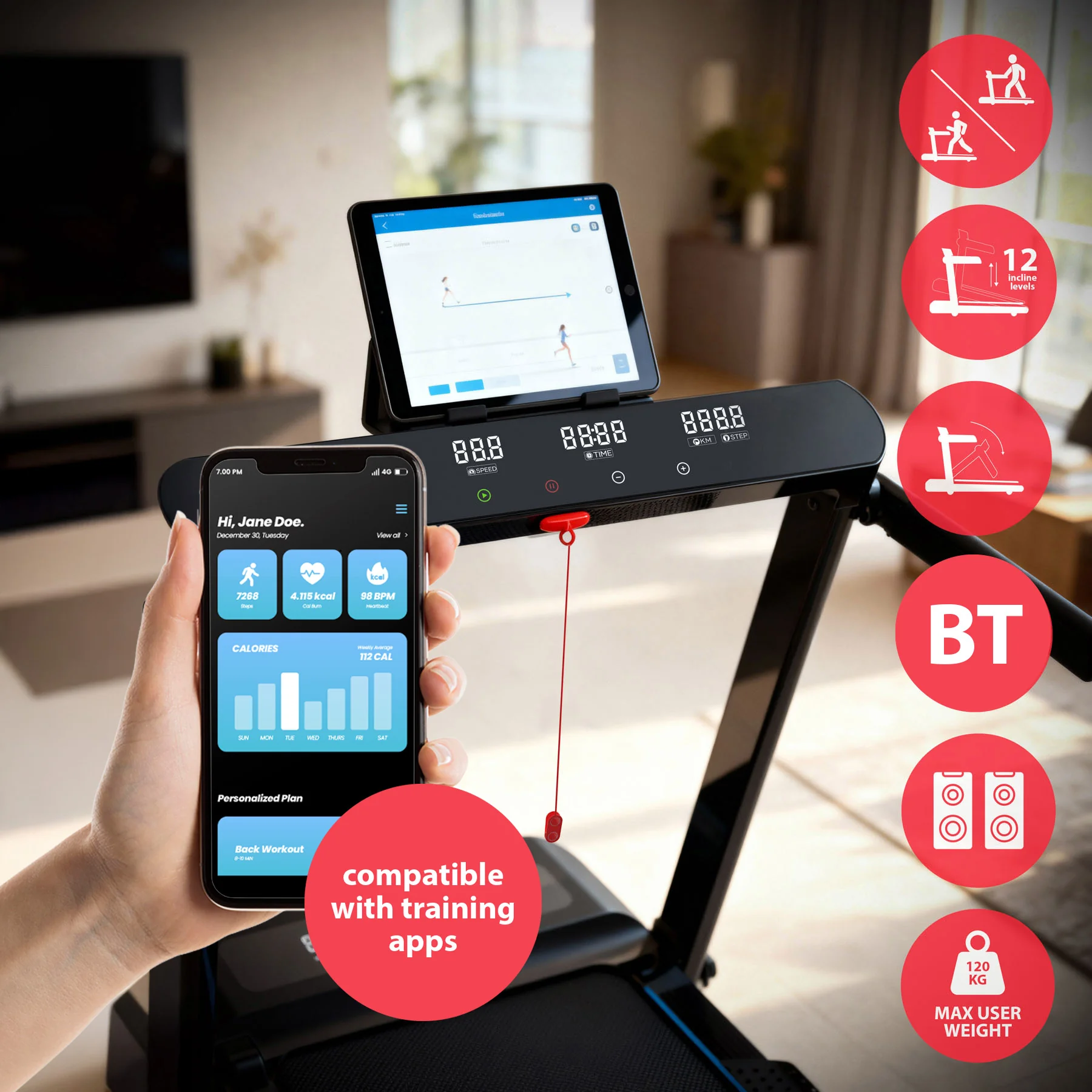 ONE FITNESS Elektrický běžecký pás BE9243