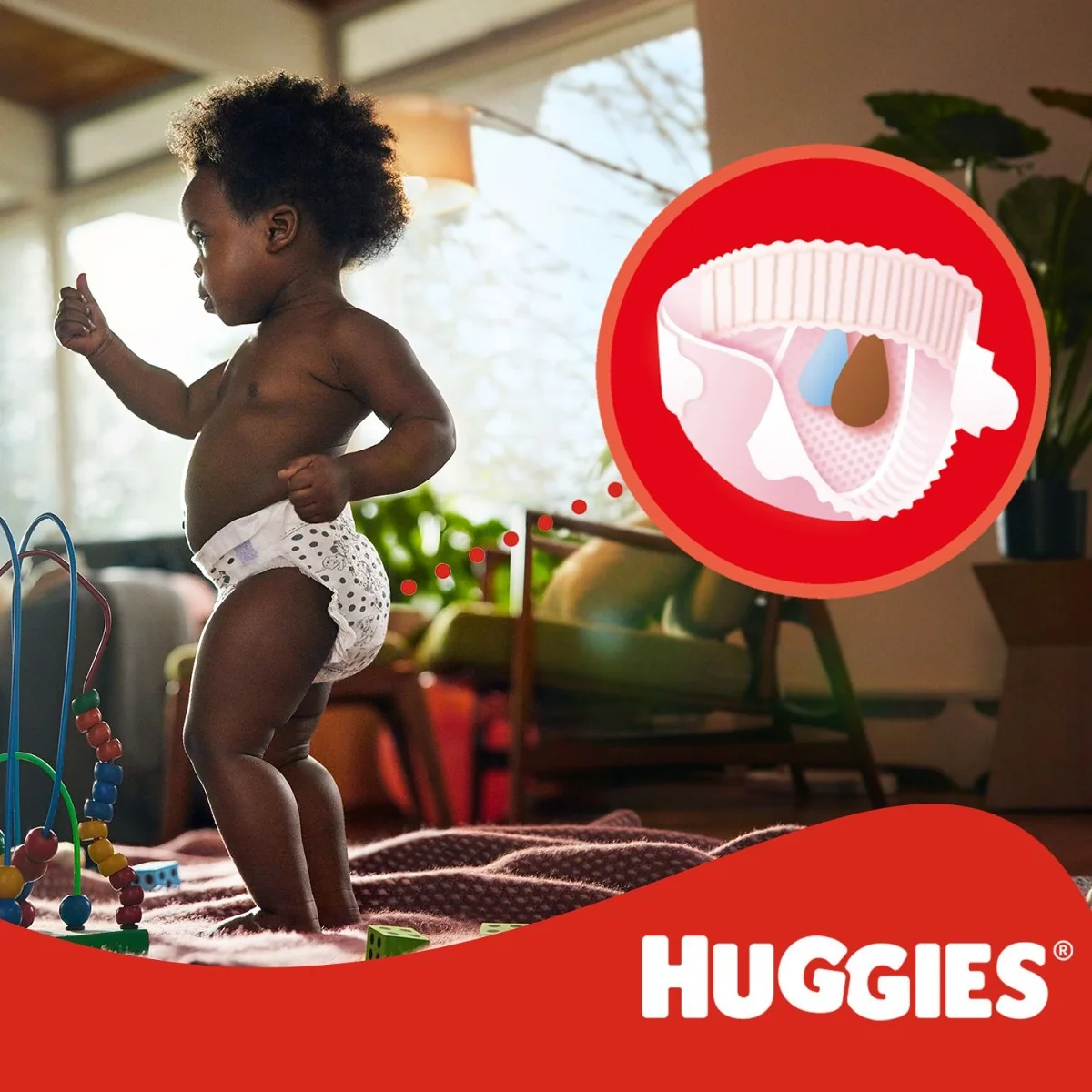 Huggies Little Movers 3 4-9 kg jednorázové plenky 56 ks