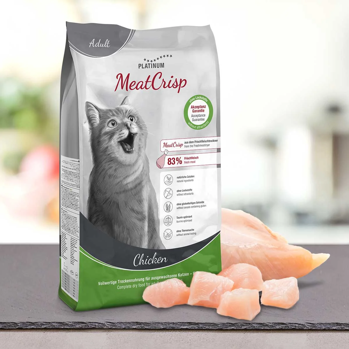 Platinum MeatCrisp Adult Chicken - Kuře pro dospělé kočky 3 kg