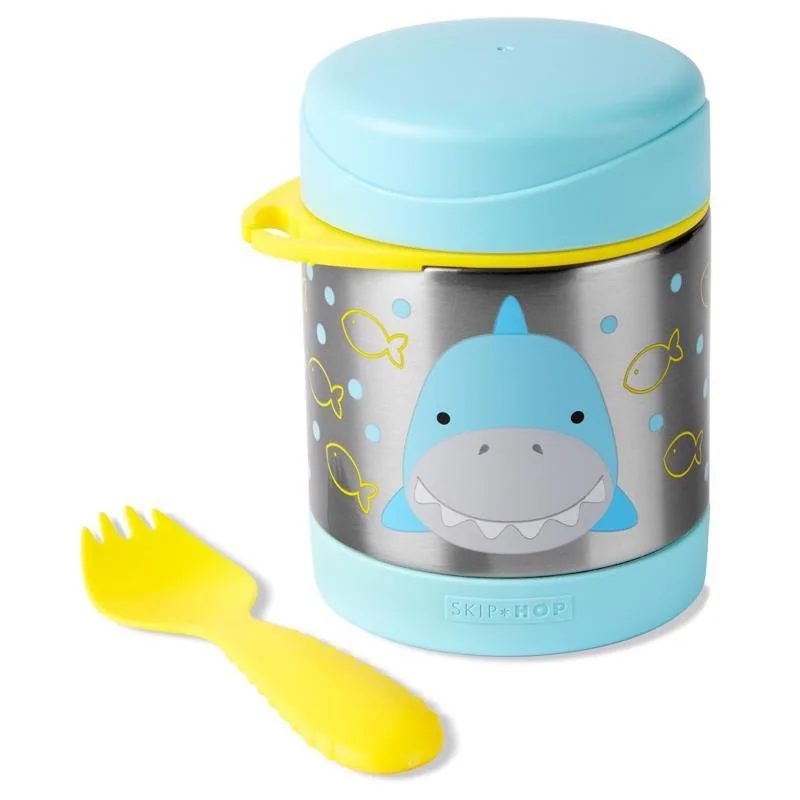 SKIP HOP Zoo Termoska na jídlo se lžičkou/vidličkou Žralok 325 ml, 3r+ 
