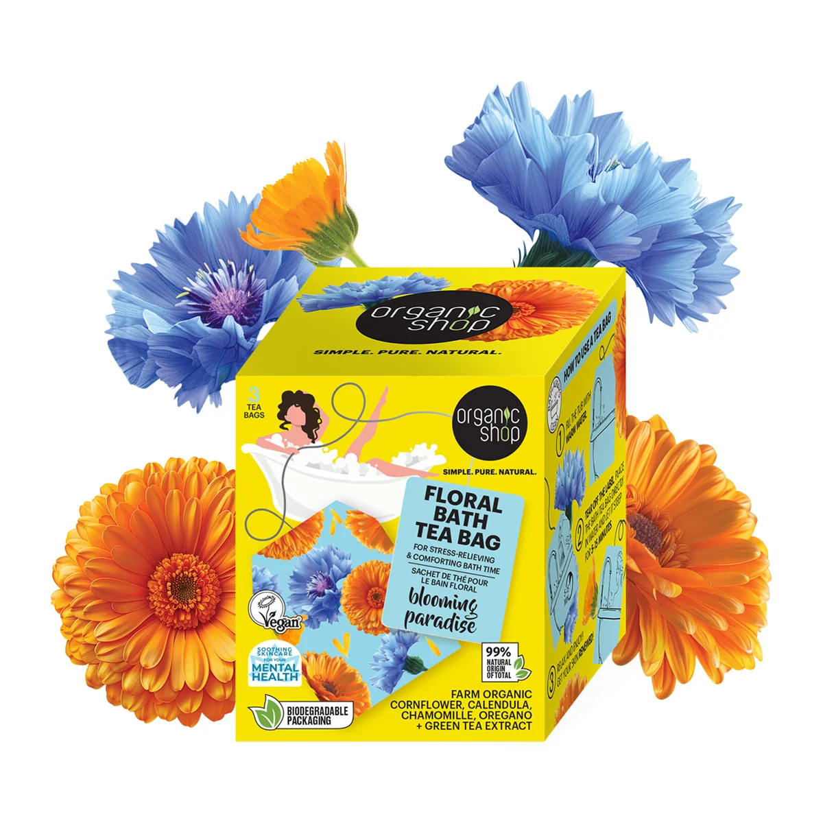 Organic Shop Sáčky do koupele Květinový ráj 3x50 g