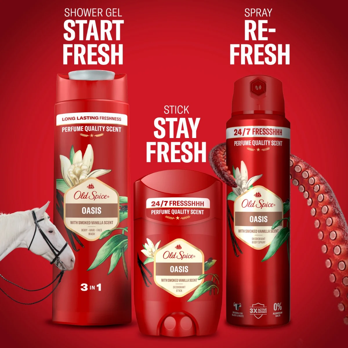 Old Spice Oasis Pánský tuhý deodorant 65 ml