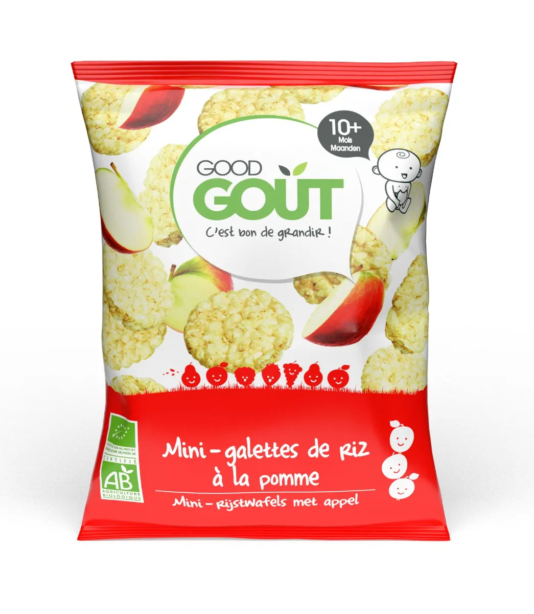 Good Gout BIO Mini rýžové koláčky s jablky 10m+ 40 g