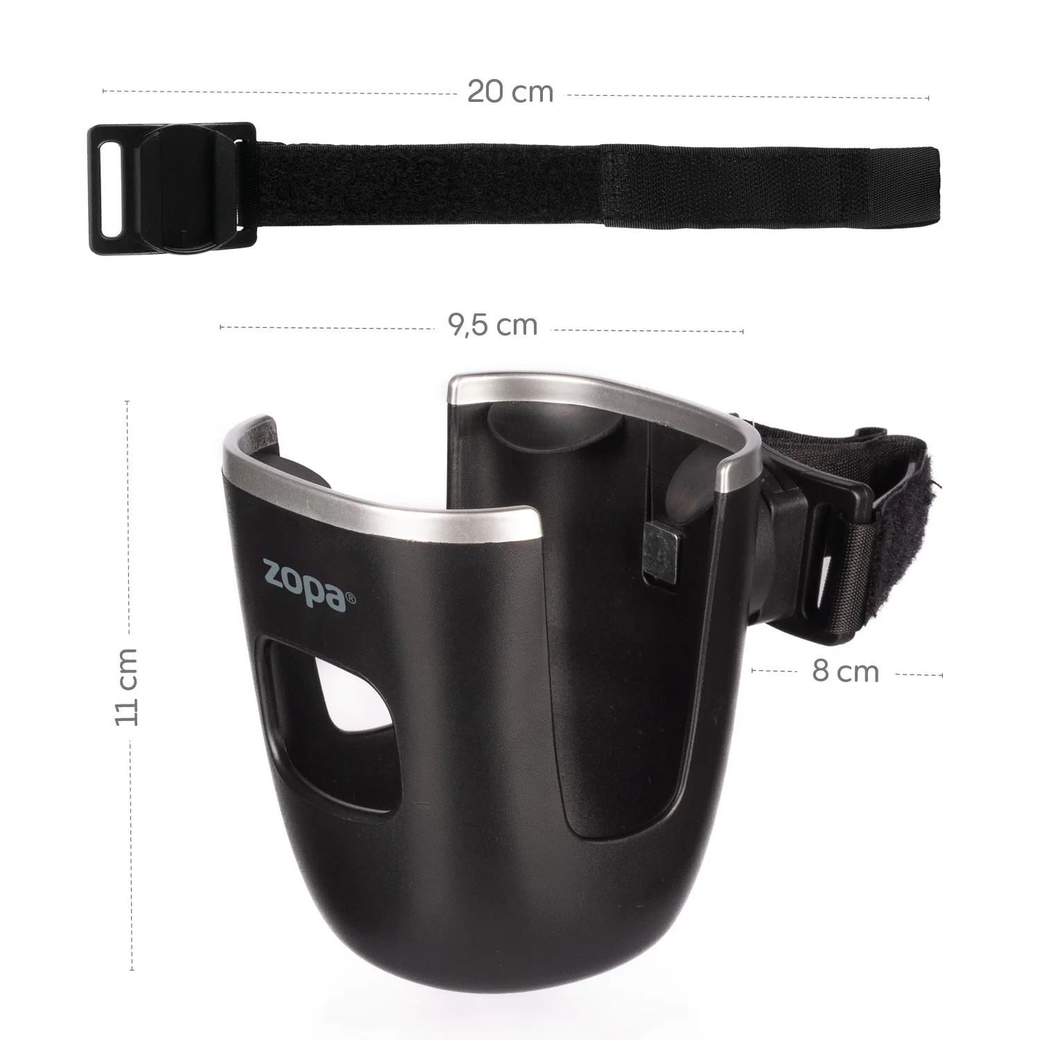 Zopa Držák na pití na kočárek Ultra, Black