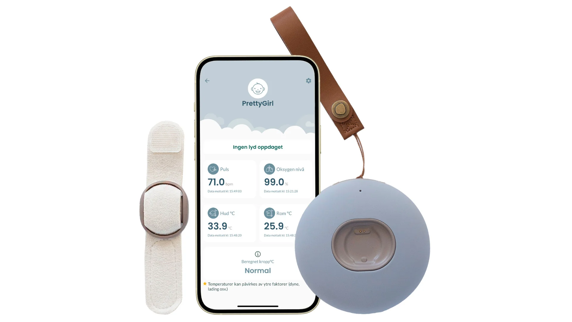 BabySensor Relax Chytrý senzor pro děti 0m-5let, pásek ruka/noha 