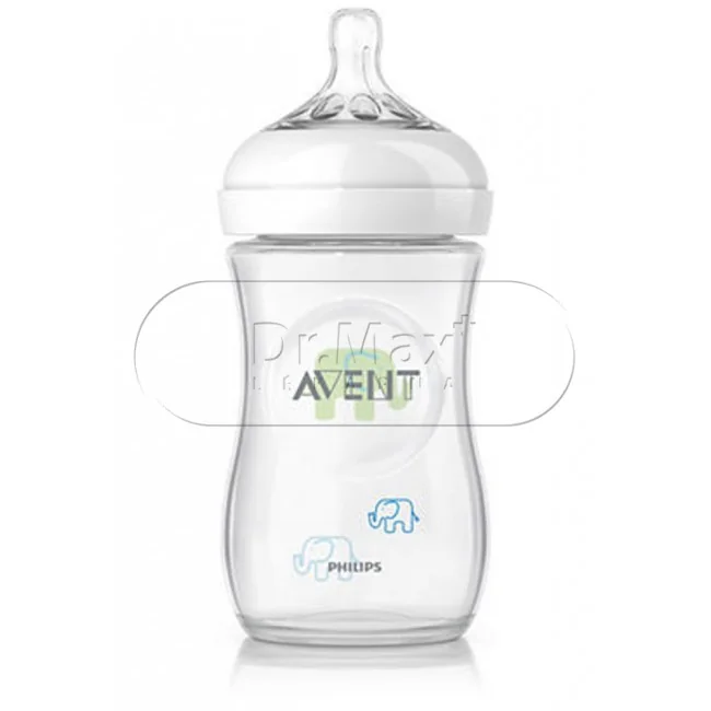 AVENT Láhev Natural 260ml zelená se slony