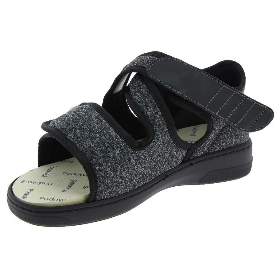 PodoWell XILO sandály extraširoké unisex šedočerný, velikost: 44