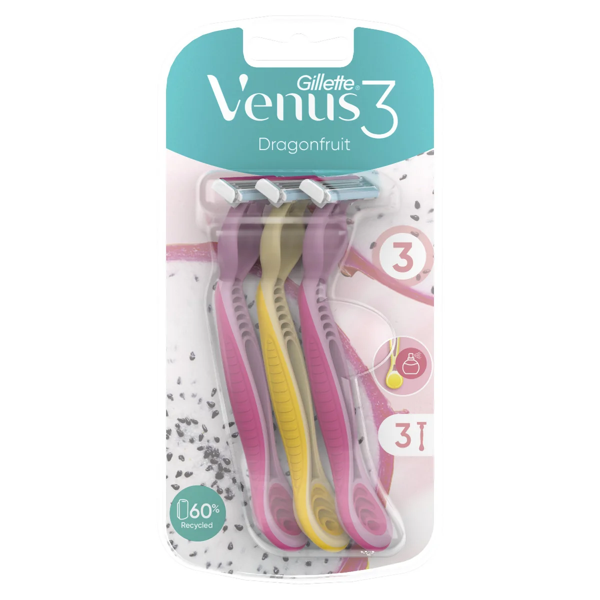Gillette Venus 3 Dragonfruit holítka 3 ks