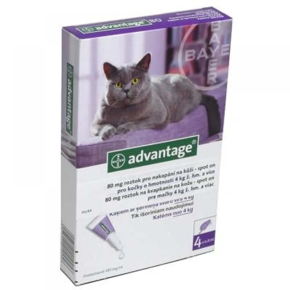 Advantage pro kočky spot-on 4x0,8 ml