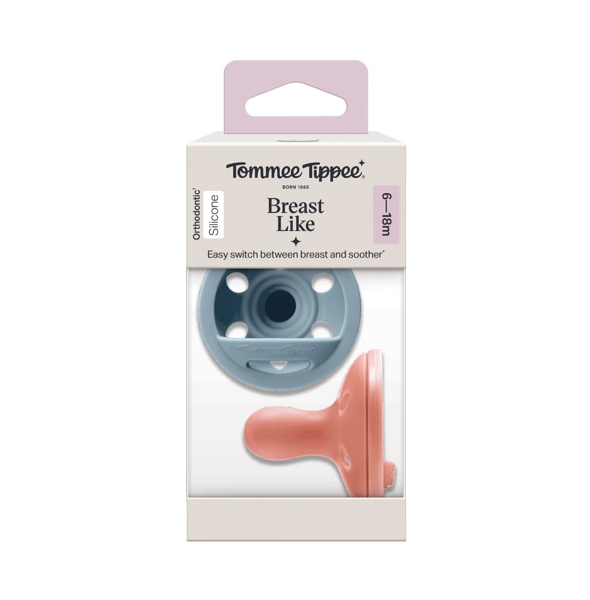 Tommee Tippee Silikonový dudlík Breast Like 6-18m 2 ks