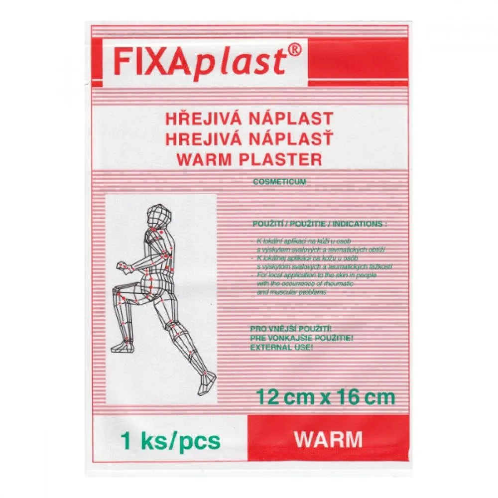 Fixaplast Warm Kapsaicínová hřejivá náplast 12x16 cm 1 ks