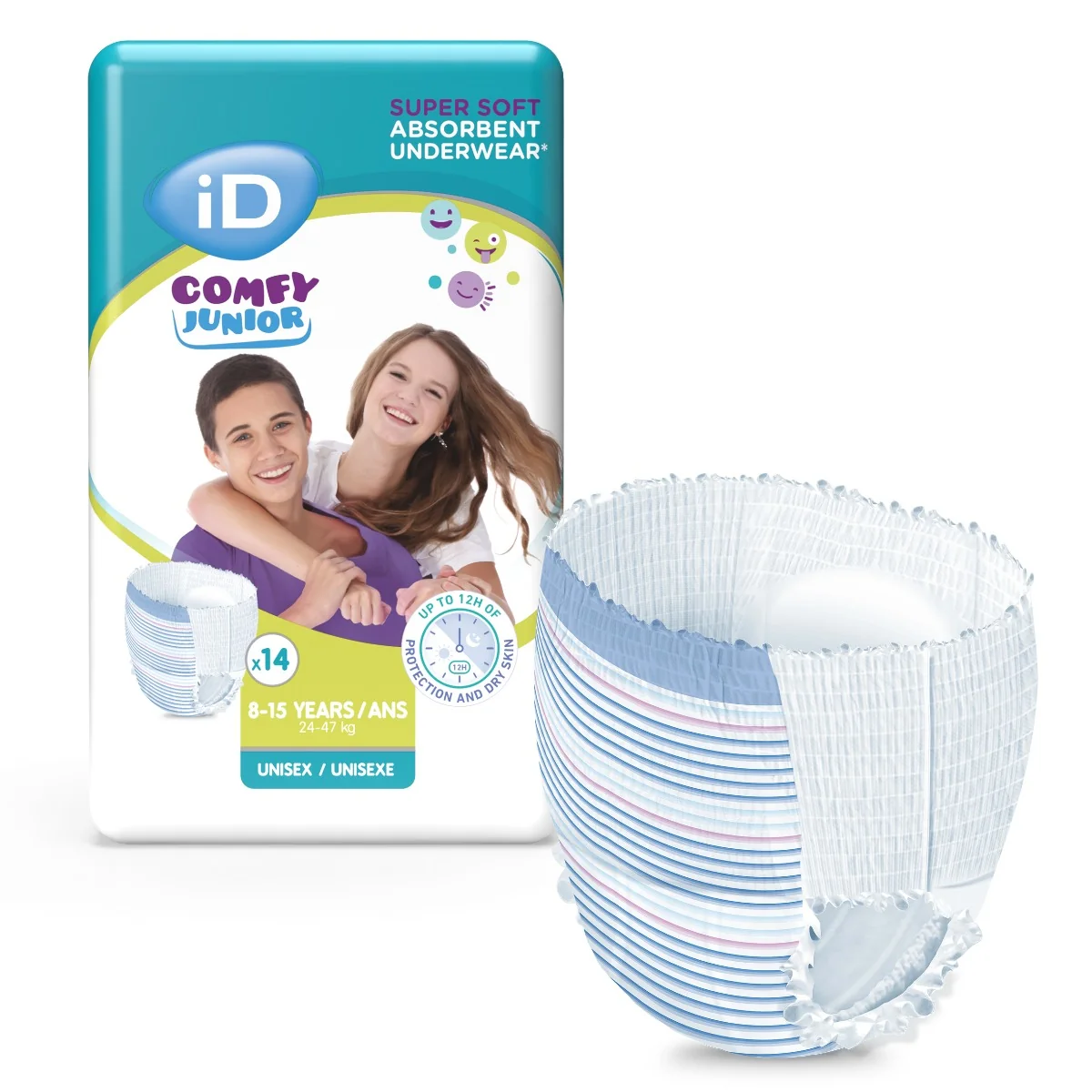 iD Comfy Junior Pants 8–15 let plenkové kalhotky 14 ks