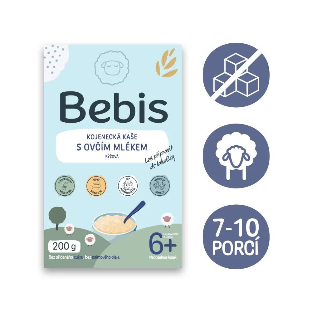 Bebis Kojenecká kaše s Ovčím mlékem rýžová 200 g