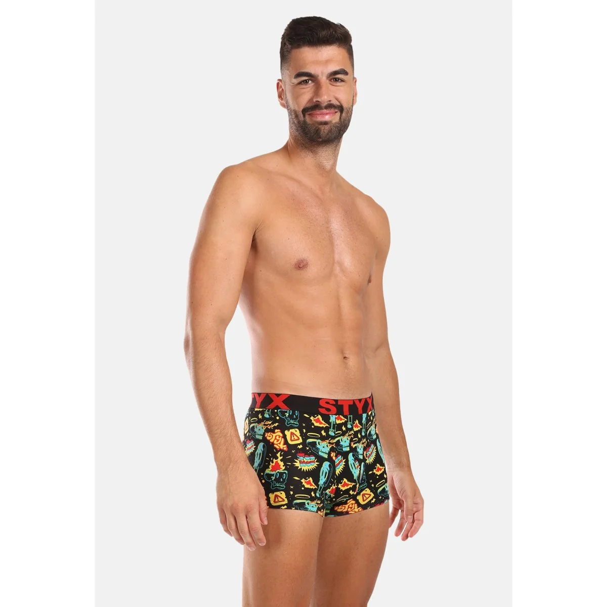Styx Pánské boxerky art sportovní guma toohot (G1458) L