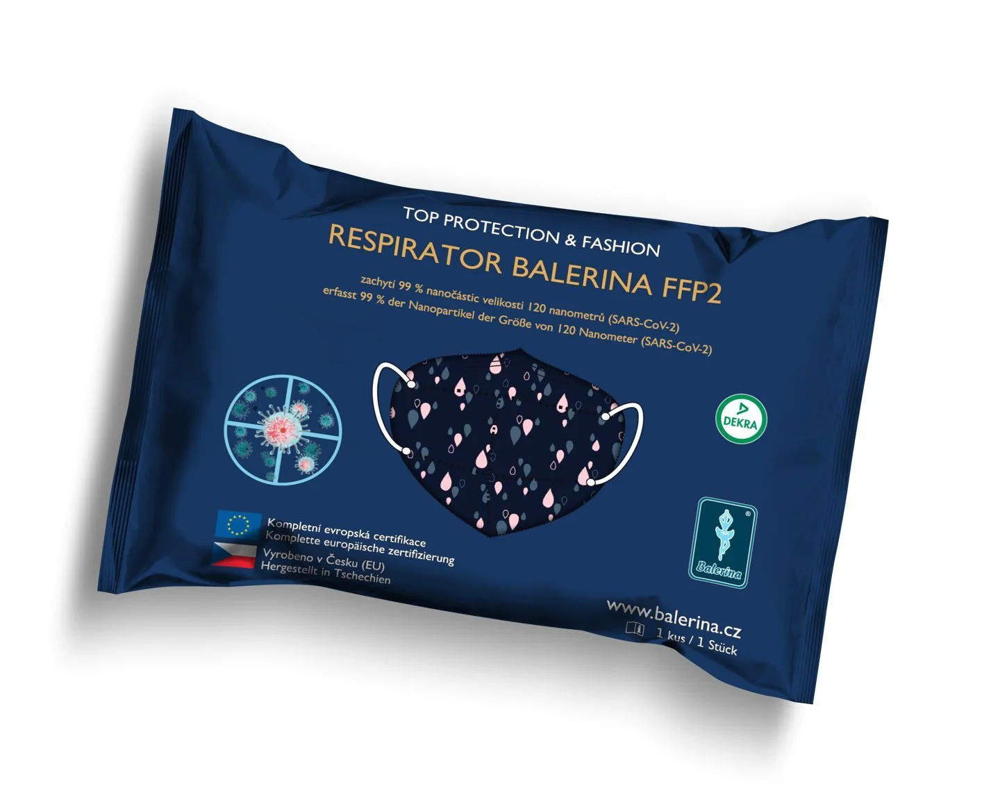 Balerina Nanorespirátor PFHM731 FFP2 NR vel. S/M vzor č. 150 1 ks