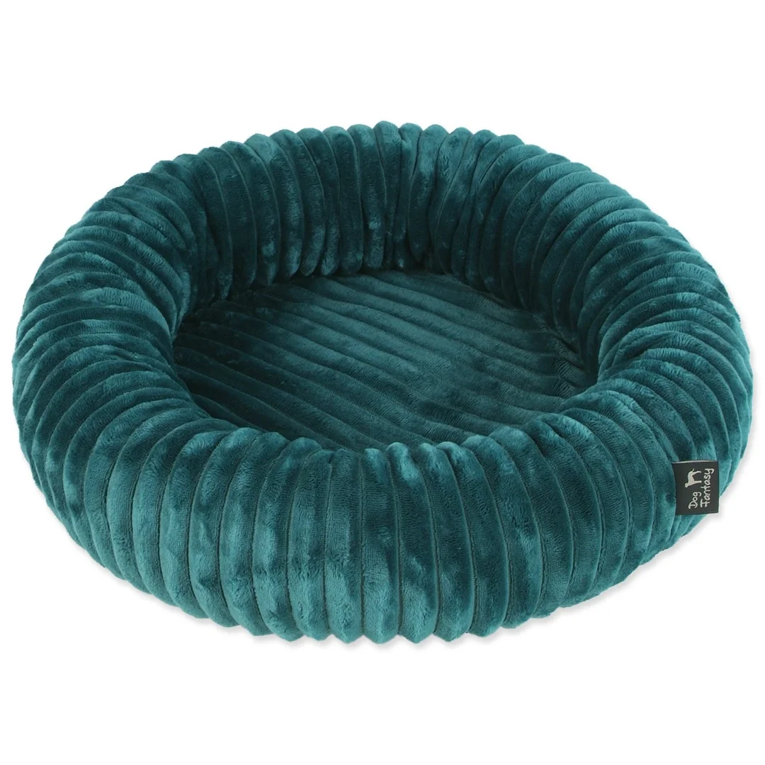 Dog Fantasy Pelech Stripe kulatý smaragdově zelený 40cm
