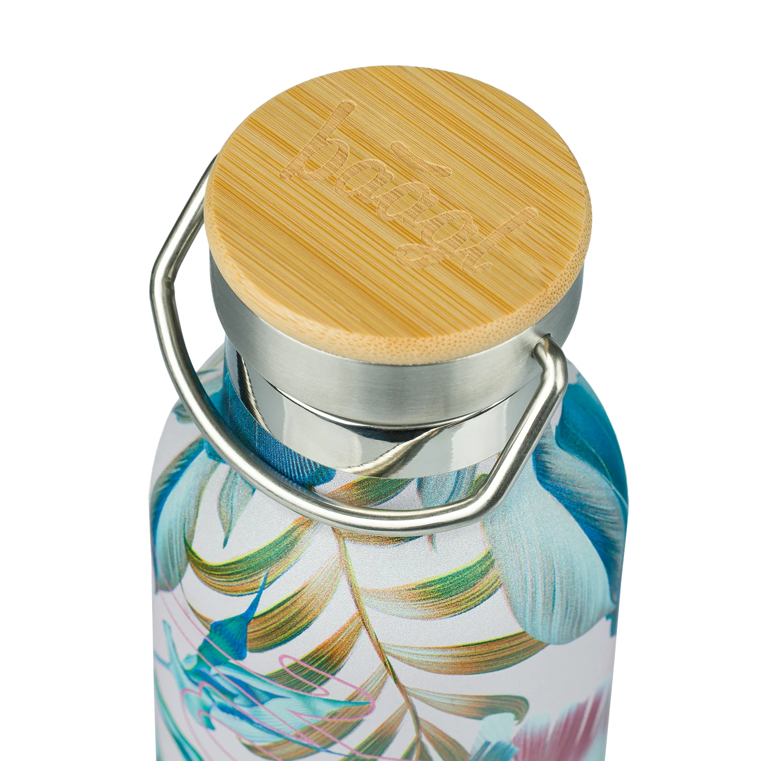 Baagl Termoláhev s bambusovým víčkem Leafs, 500 ml