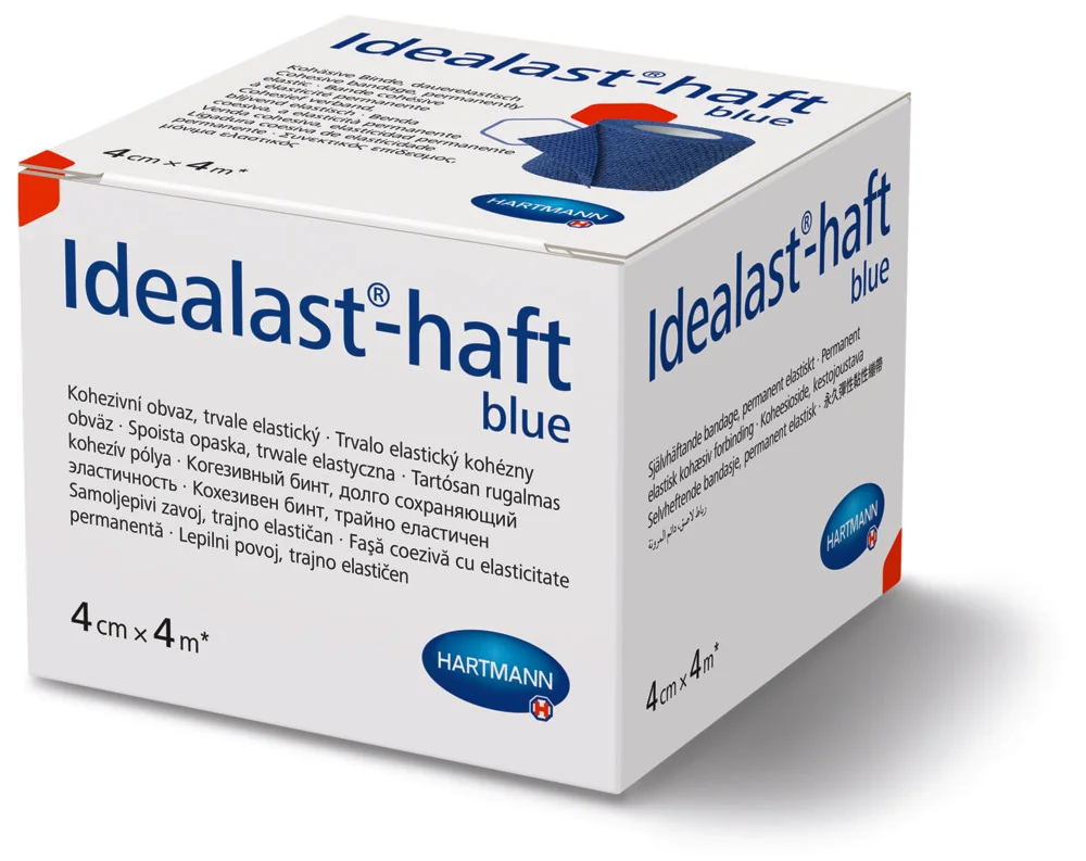 Hartmann Idealast-haft color 4 cm x 4 m obinadlo elastické modré