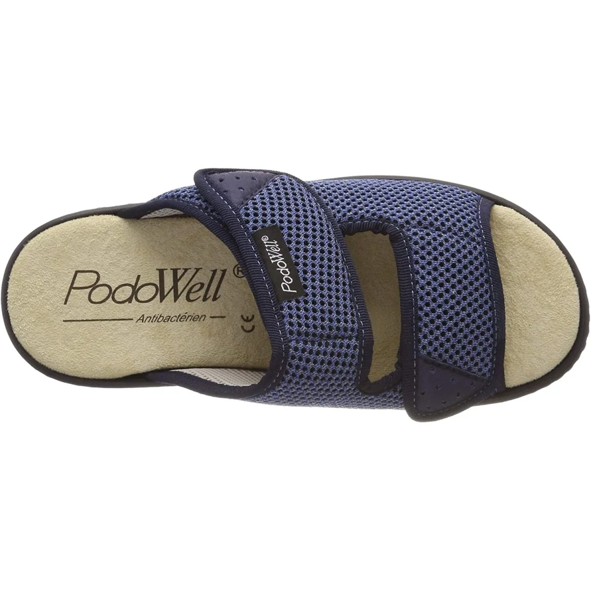 PodoWell ADDAX zdravotní pantofle pro oteklé nohy unisex modrá, velikost: 44