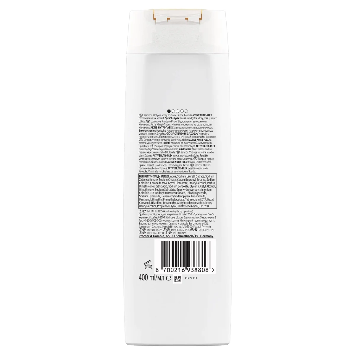 Pantene Pro-V Hydration Recharge šampon 400 ml