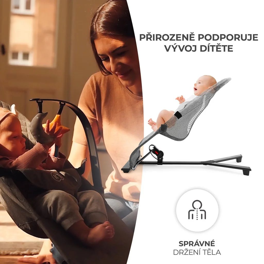 Kinderkraft Lehátko houpací Mimi Beige, do 9 kg