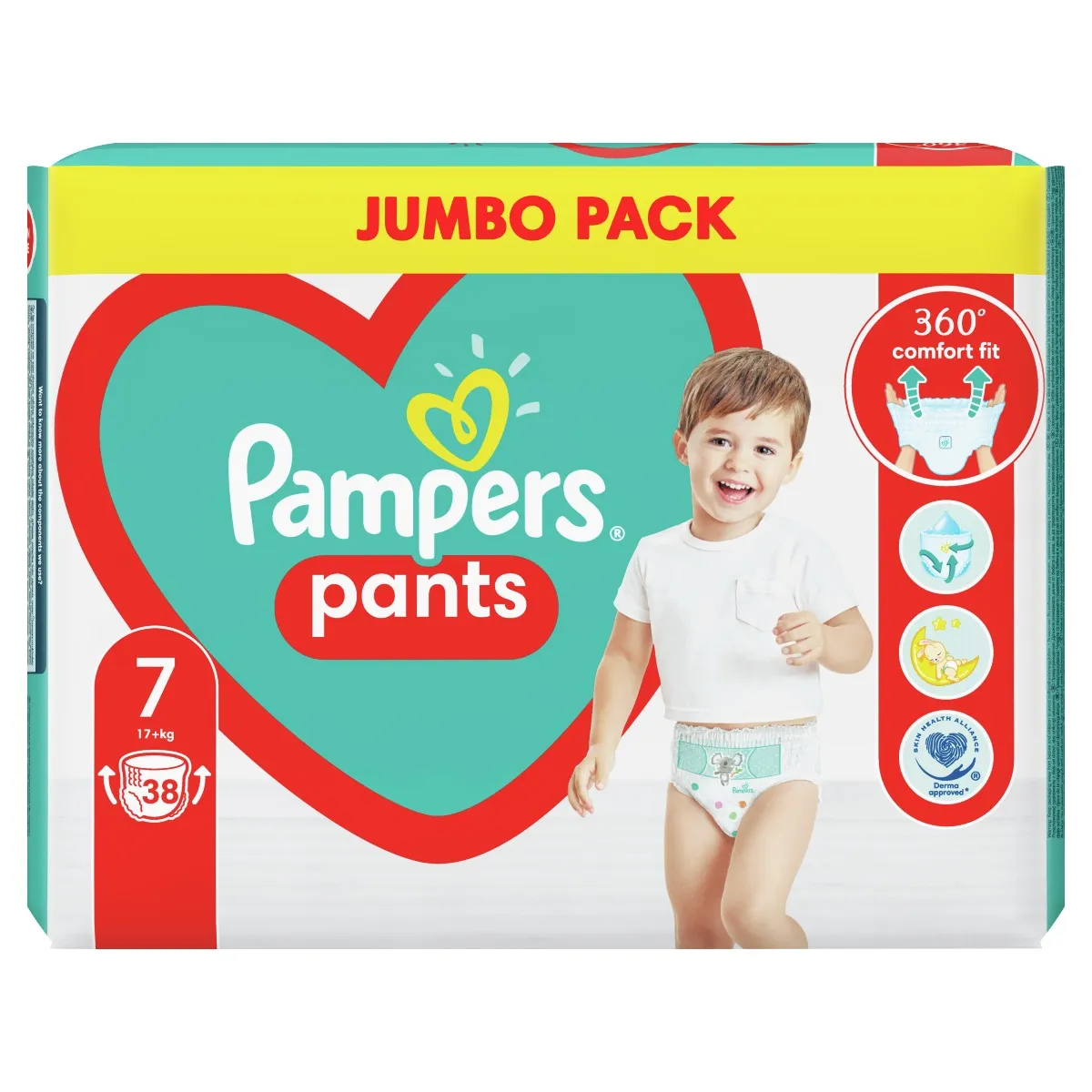 Pampers Pants vel. 7 Jumbo Pack 17+ kg plenkové kalhotky 38 ks