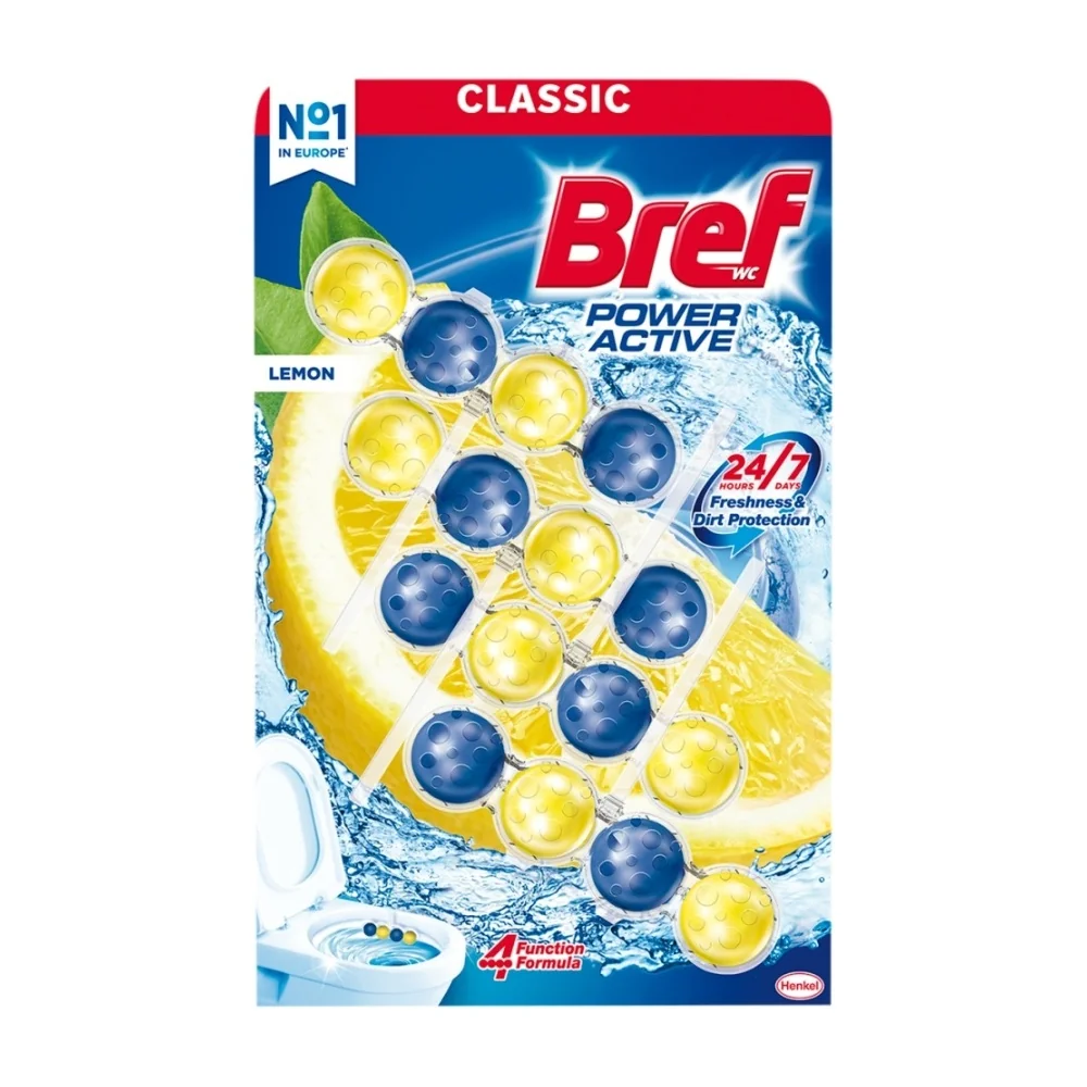 Bref Power Active lemon WC blok 4x50 g