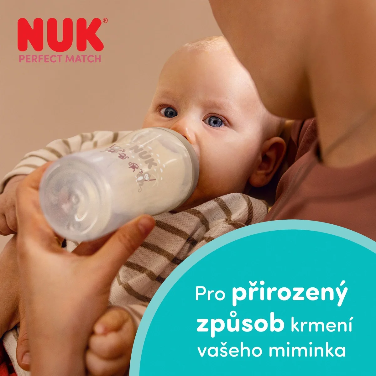 NUK Perfect Match Láhev Disney Mickey 3m+ 260 ml 1 ks grey