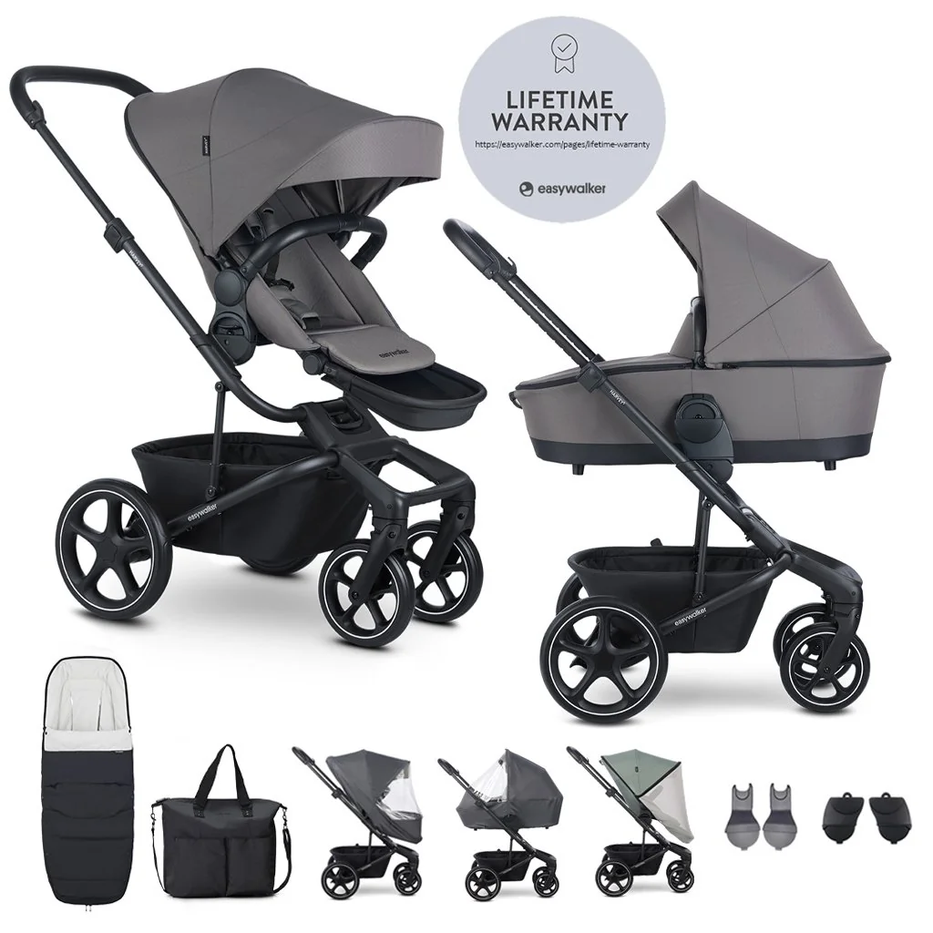 Easywalker Kočárek kombinovaný Harvey⁵ Pebble Grey XXL RWS