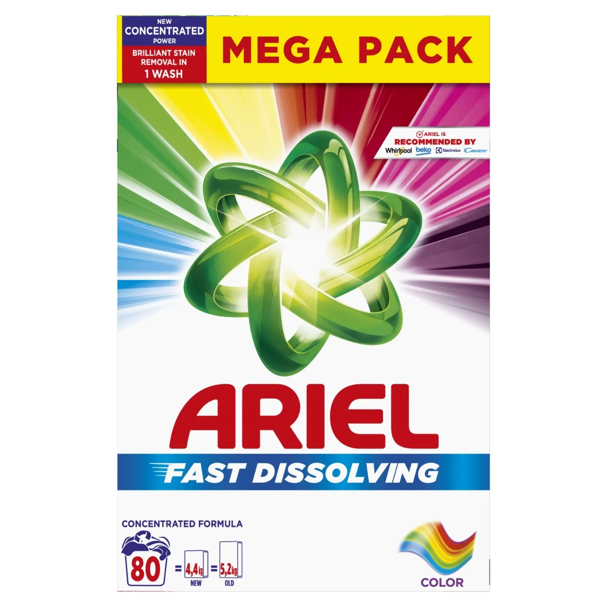 Ariel Color Prášek na praní 4,4 kg 80 praní
