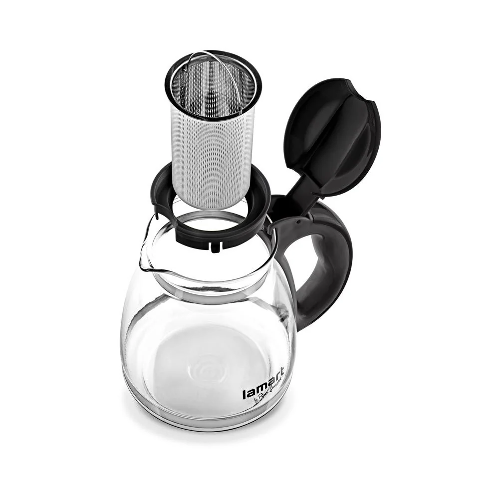 LAMART LT7027 Verre 1,5 l rychlovarná konvice černá