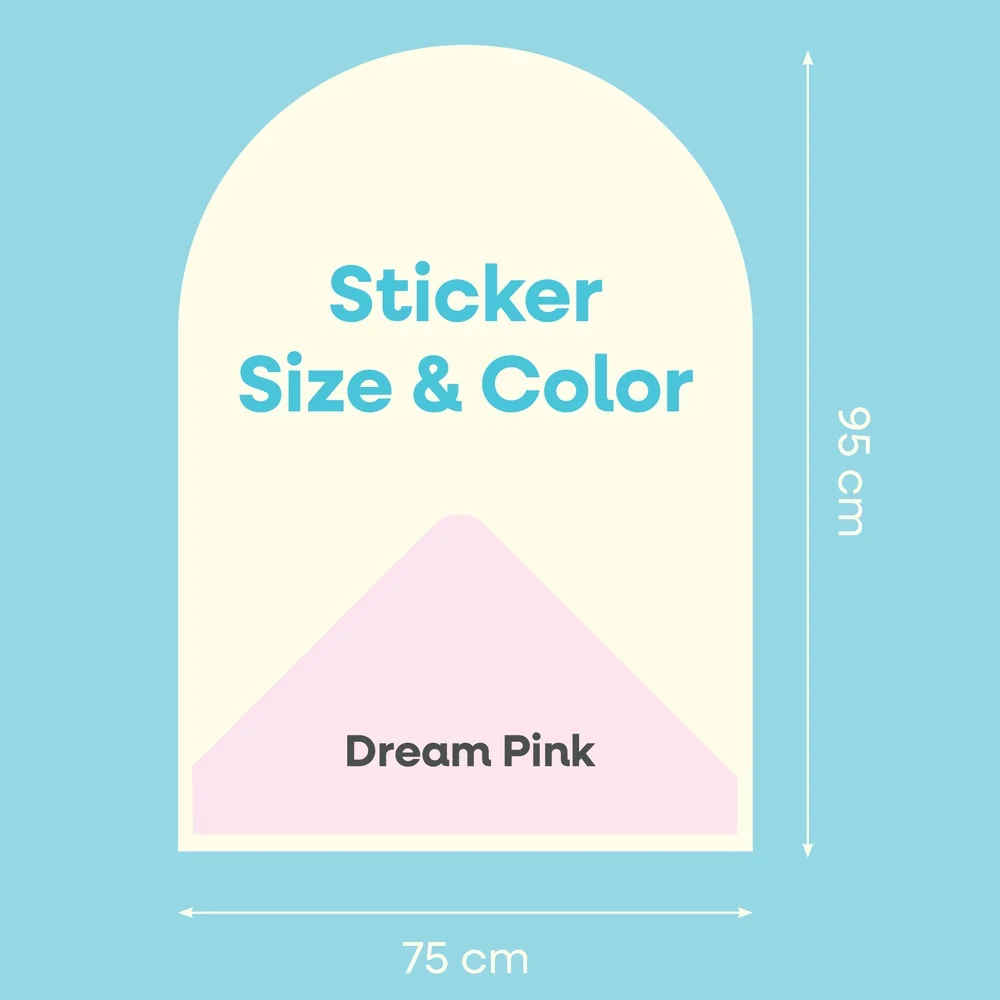 Cleverclixx Magnetická nástěnná fólie Dream Pink, 95 × 75 cm