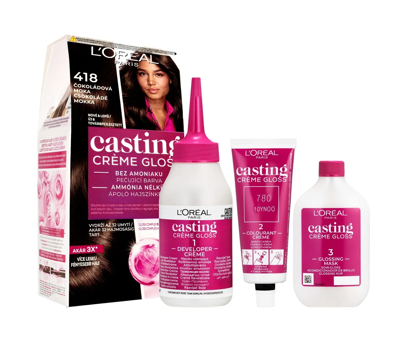 Loréal Paris Casting Creme Gloss 418 čokoládová moka barva na vlasy
